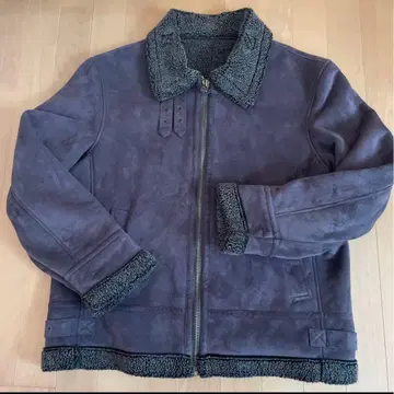 가을/겨울 페이크 스웨이드 자켓 블루종 차콜 그레이 보아 안감 남성용 L