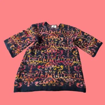 미츠코시 컬러풀 니트 스웨터 빈티지 레트로 구제 의류