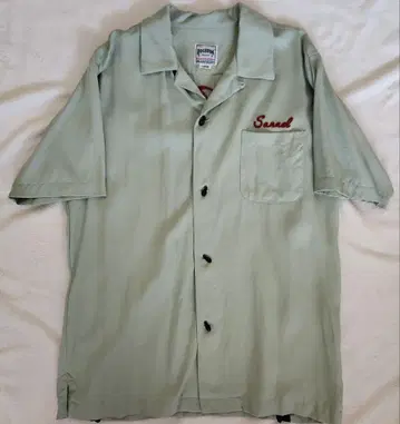 HOUSTON / 휴스턴 볼링 셔츠 연한 녹색