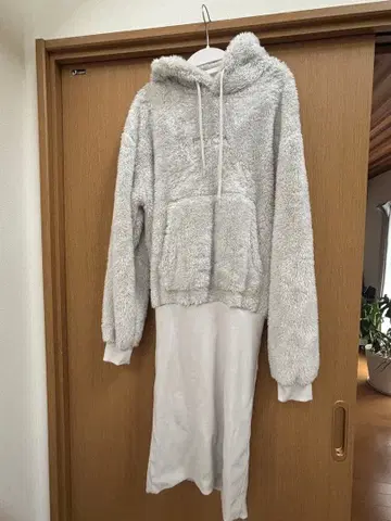 RVCA 플리스 후드 원피스 그레이