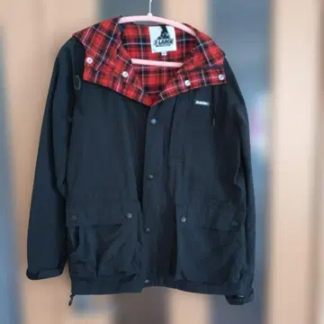 X-LARGE 블랙 레드 체크 자켓 M