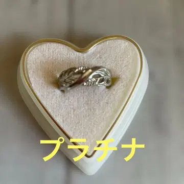 플라티나 리프 모티브 반지