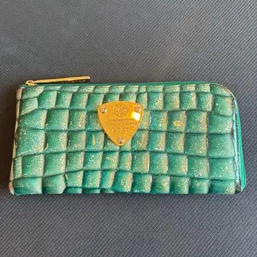 터콰이즈 블루 크로커다일풍 장지갑