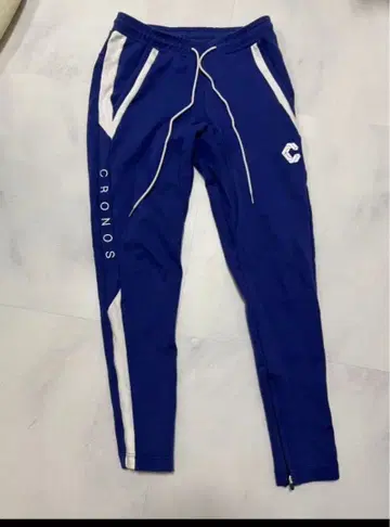 CRONOS 조거 팬츠 파랑 사이드 스트라이프