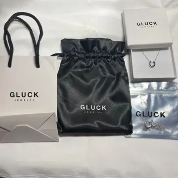GLUCK 말굽 목걸이 실버 세트