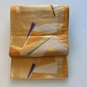 기하학 패턴 오렌지 계열 후쿠로 오비