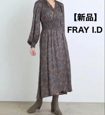 [택 포함 새상품] FRAY I.D 허리 셔링 원피스