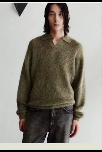 LIDNM Kid Mohair Knit Polo