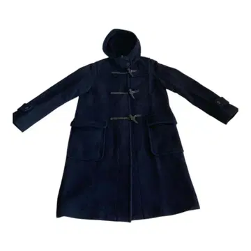 네이비 더플 코트 후드 부착
