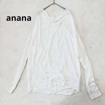 아나나 드레이프 티셔츠 비침 내추럴 일본제 화이트 미사용급