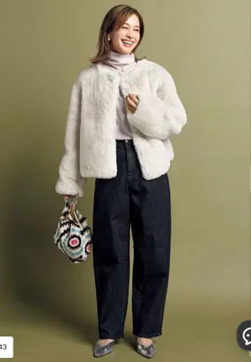 새상품 UNFILO 발수 커브 와이드 데님 블랙