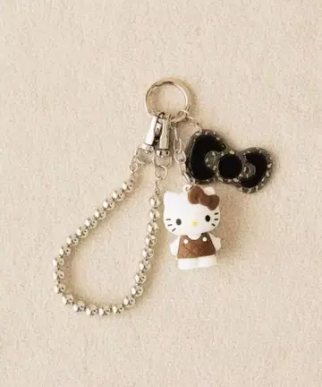 로리즈팜 키티 퀼팅 키참 브라운