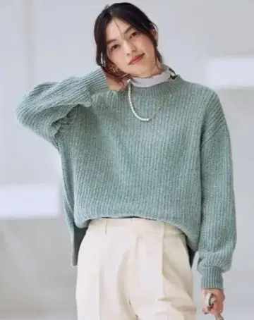 ANY 레이시 몰 니트 F 사이즈 민트