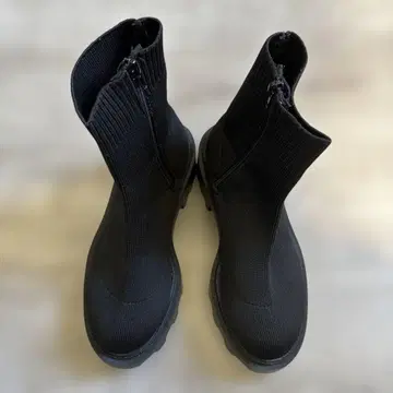 CHICO 삭스 부츠 통굽 니트 부츠 S