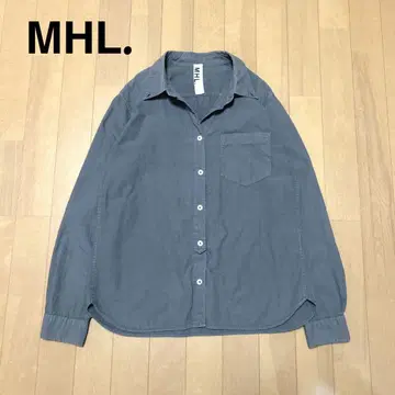 MHL. 긴팔 셔츠 겉옷 코튼 그레이 면 셔츠