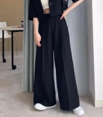 Heather 셋업 자켓 팬츠 블랙