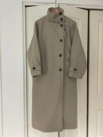 Re:EDIT 미사용 새상품 스탠드 카라 롱 코트 베이지 그린