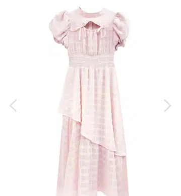 로제 뮤즈 jacquard check dress 핑크 원피스