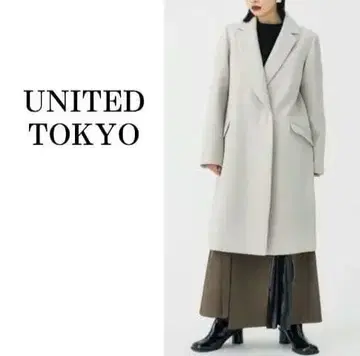 새상품급 UNITED TOKYO 캐시미어 코트 일본제 체스터 코트