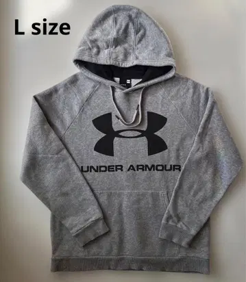 언더아머 남성용 후드티 후드 로고 속기모 그레이 LG