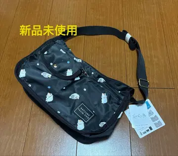 새상품 나츠메 우인장 냥코 선생님 숄더백 블랙 올 패턴 나일론