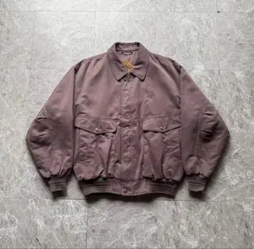 Vintage 짧은 기장 해링턴 자켓 스웨이드 충전솜