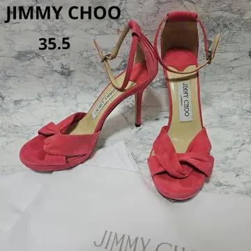 지미추 핑크 하이힐 샌들