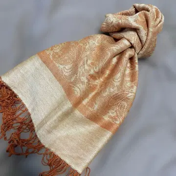 캐시미어 스톨 대형 오렌지