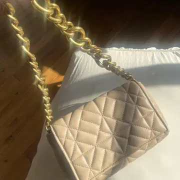 ZARA 베이지 퀼팅 숄더백