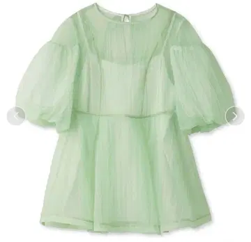 프레이 아이디 드롭 숄더 퍼프 슬리브 튜닉