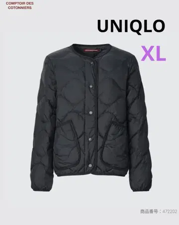 유니클로 콩트와 데 코토니에 울트라 라이트 다운 BK XL