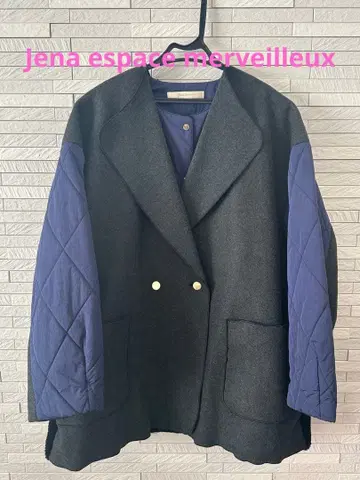 Jena espace merveilleux 이소재 충전솜 노카라 자켓