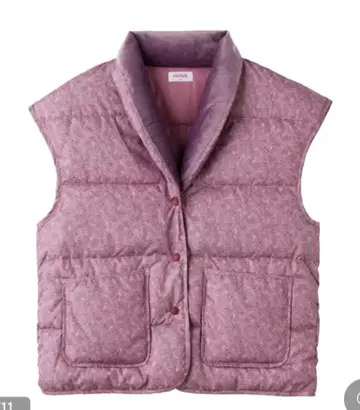 군제 깃털 베스트 L 사이즈 핑크