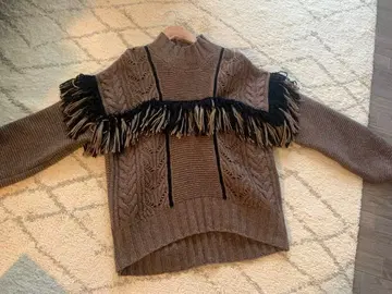 TODAYFUL 프린지 터틀 니트