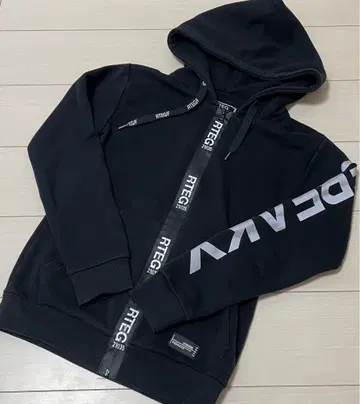 Retro Engine 집업 후드티 라인 로고 남성용 S