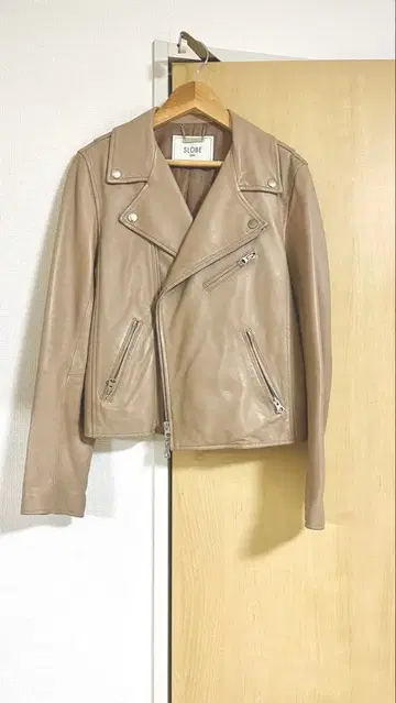 SLOBE IENA 양가죽 가죽 자켓 베이지