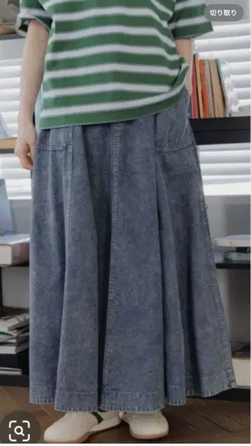 니코앤드 데님 플레어 스커트