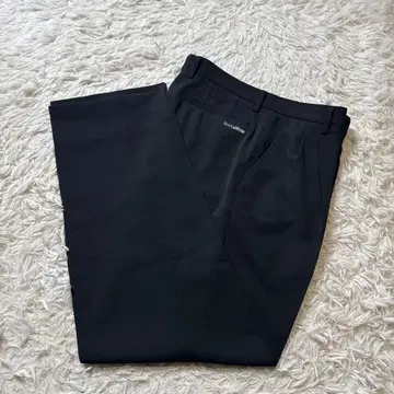 Black&White 블랙 앤 화이트 남성용 블랙 슬랙스