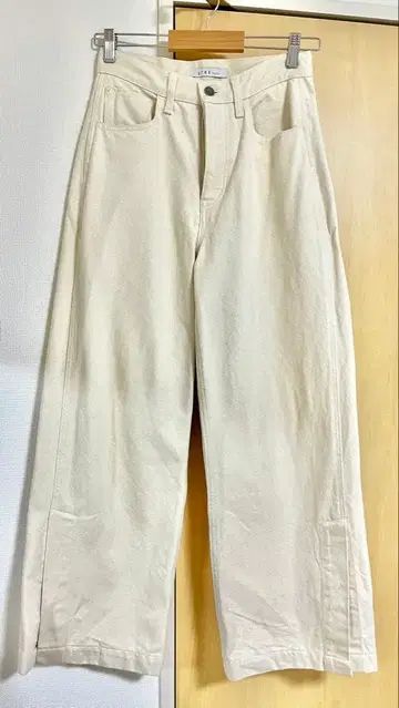 etre tokyo 코튼 와이드 팬츠 데님 크림