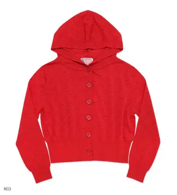 KATIE HEARTY HEARTY 후드 가디건 새상품 RED