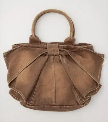 로데오 크라운 리본 데님 토트백