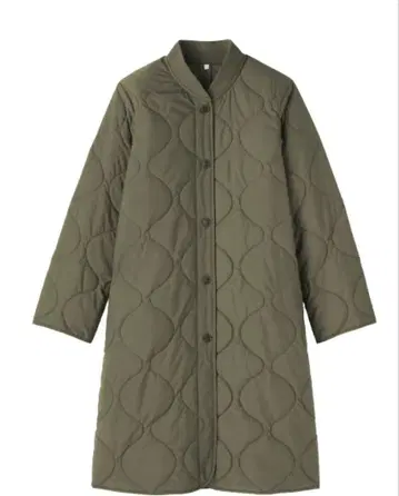 무인양품 포근한 솜 퀼팅 코트 카키 그린 XL