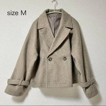 여성용 아우터 트렌치코트 브라운 M 사이즈 깔끔한 미색 겨울