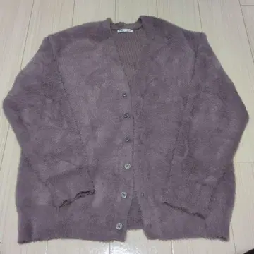 ZARA 샤기 모헤어 풍 니트 가디건