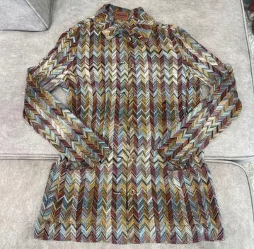 MISSONI 지그재그 패턴 긴팔 가디건