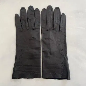 새상품급 여성용 가죽 그로브 블랙 검은색 가죽 장갑 안감 없음 세미롱