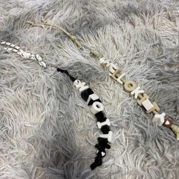 HELLO KITTY 로고 참 2세트 블랙 계열&베이지 계열