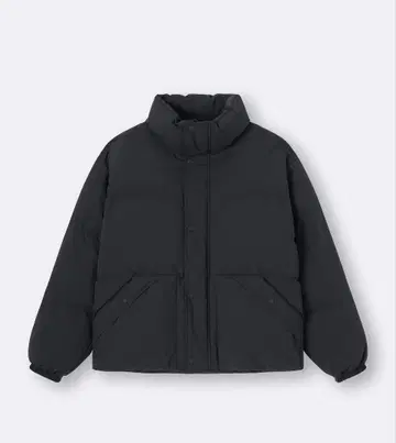 웜 패디드 스탠드 블루종 다운 자켓 아우터 블랙 XL