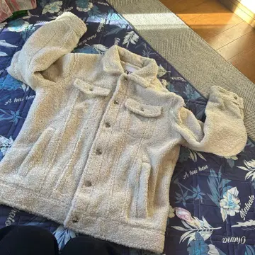 ZARA 남성용 보아 자켓 크림색