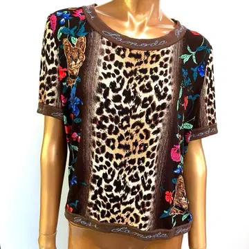 인기 이타리야 상의 티셔츠 반팔 큐빅 고양이 레오파드!